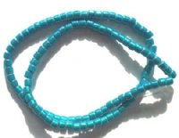 16 inch Strand of 4x4mm Aqua Miracle Beads